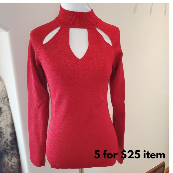 Metallic red sweater - Picture 1 of 6
